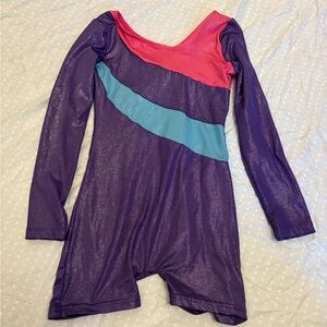 Girls Leotard Dance Gymnastics Bodysuit 7/8